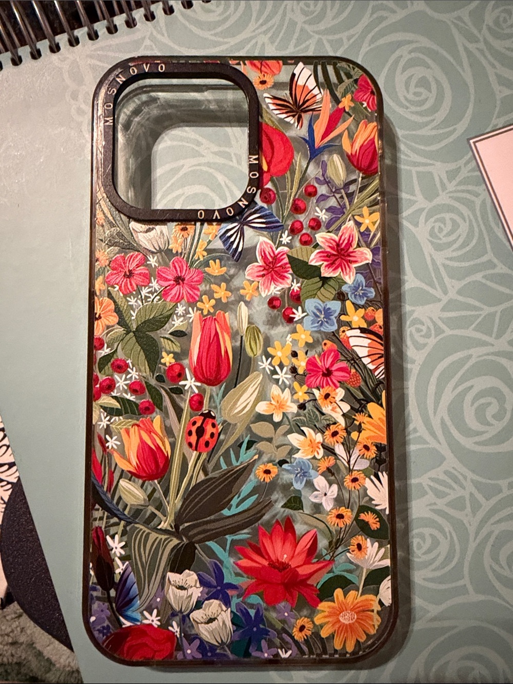 MOSNOVO Floral Protective Phone Case - Multicolor Garden Print iPhone 14 max pro